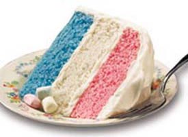 Blue and Pink Cake